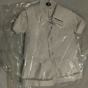 Baby Boy Checkered Vest Short set